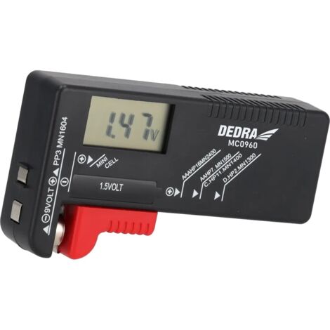 Comprobador de baterías de 1,5 V y 9 V - DEDMC0960