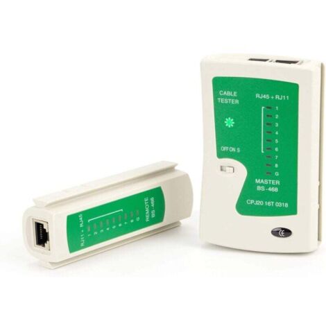 Comprobador de cables de red para cables RJ45 y RJ11