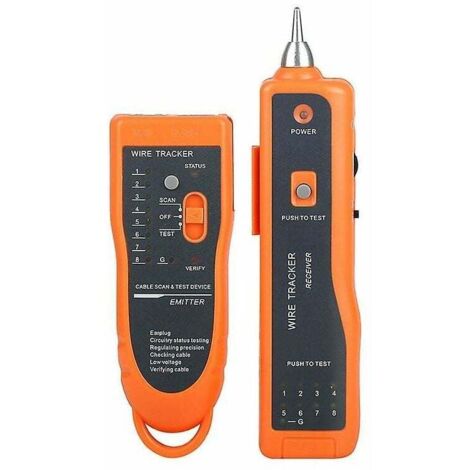 Comprobador de cables Xq-350, útil y de alta calidad, para redes LAN, localizador de líneas RJ11 y RJ45 (2 unidades)