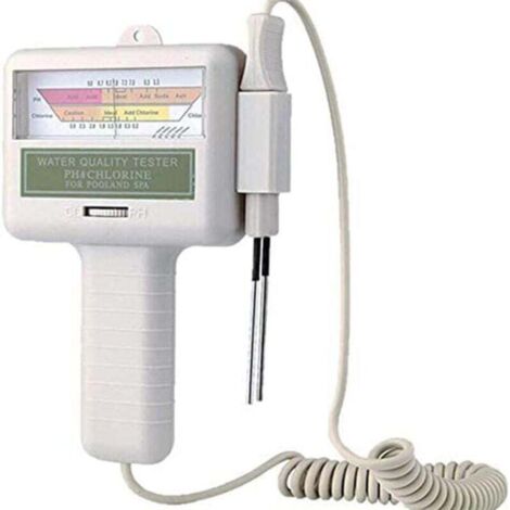 Comprobador de cloro, comprobador de agua de cloro CL2 de alta precisión, medidor de pH digital, comprobador de pH, comprobador de calidad del agua para piscinas, jacuzzis, etc.