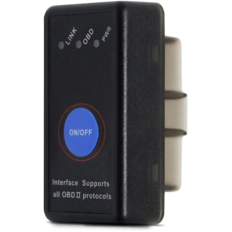 Comprobador de coche OBD2 con Bluetooth 4.0 para iPhone/Android, color negro