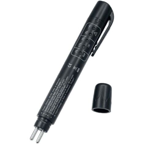 Comprobador de líquido de frenos KZQ, comprobador digital de líquido de frenos, bolígrafo de control de calidad de aceite con 5 luces LED para DOT3/DOT4/DOT5