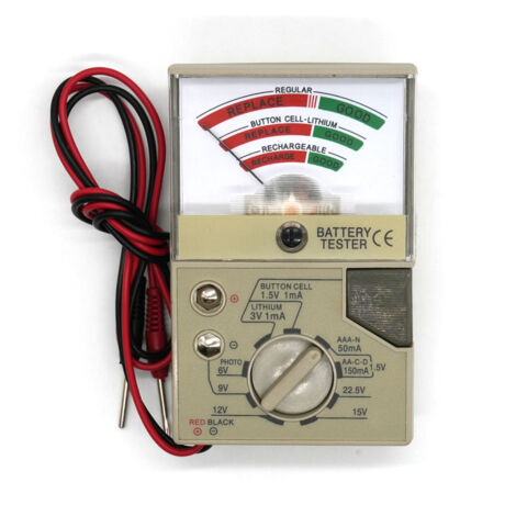 Comprobador de pilas de reloj, instrumento electrónico para comprobar pilas de reloj, detector de capacidad de pilas de reloj, comprobador de pilas de reloj, herramienta de reparación de relojes, acce