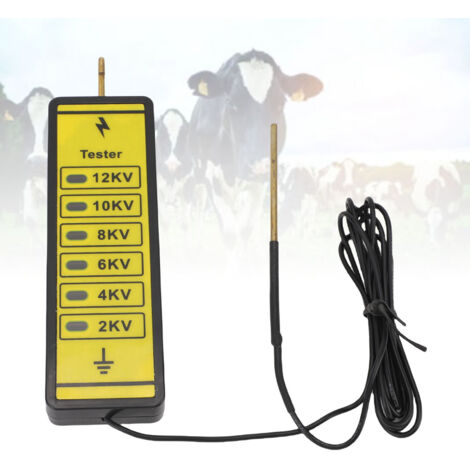 Comprobador de tensión portátil de 12 kV con 6 pantallas para agricultura, ABS, V2k-12kV, 155 x 42 x 15 mm