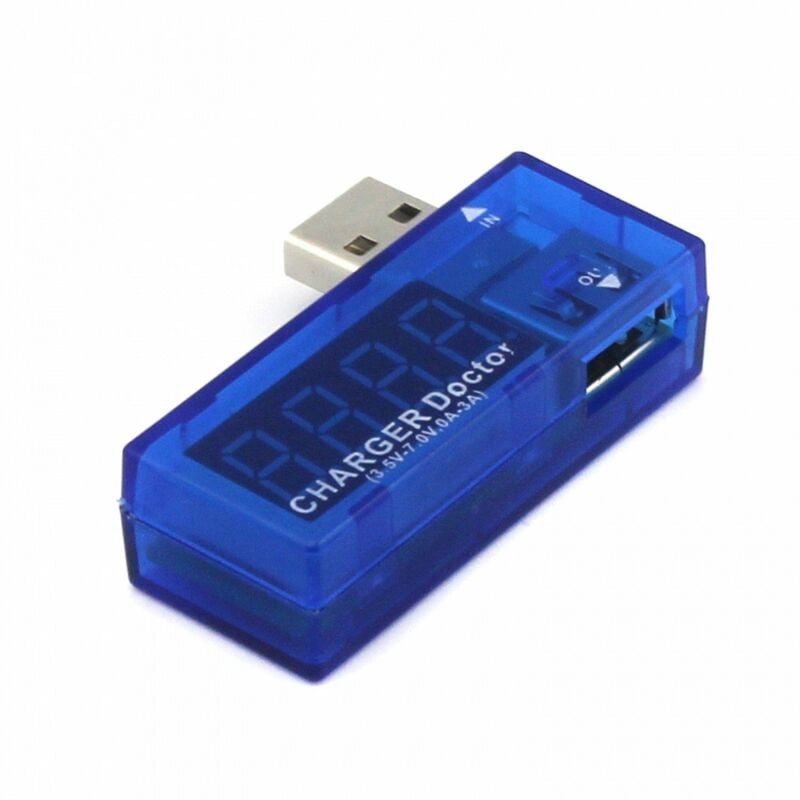 

Comprobador de voltaje y amperios para puerto USB