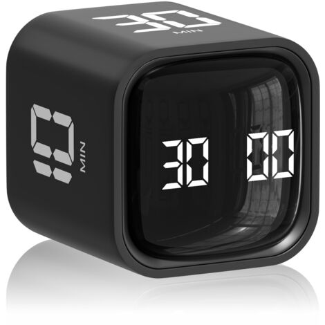 Compte à rebours, gestion manuelle du temps et autodiscipline, noir