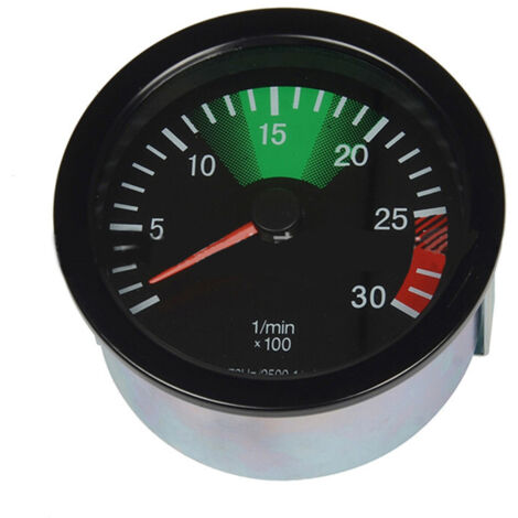 Compte-tours 24 V, 9,5 cm (3,75 pouces), 0-3000 tr/min, 637 Hz, pour voiture et moto, compatible avec tableau de bord Mercedes-Benz modifié (100 mm).