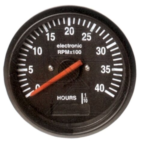 Compte-tours avec compteur horaire 12/24 VOLT diamètre 100 mm NEWGARDENSTORE
