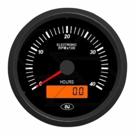 Compte-tours avec compteur horaire 12/24 VOLT diamètre 80 mm NEWGARDENSTORE
