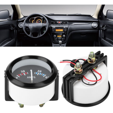Compteur Ampèremètre Universel 12V 60A pour Véhicule avec Cadran 52mm