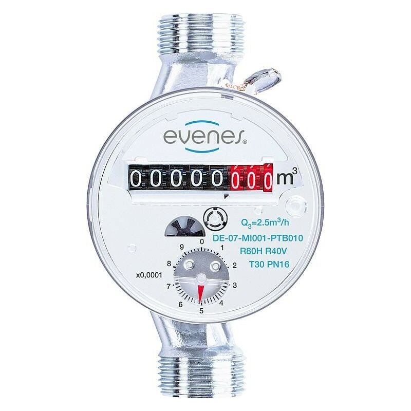Compteur d eau froide evenes Q3 2,5, DN15 1/2', B1 : 110mm cout de certification inclsu