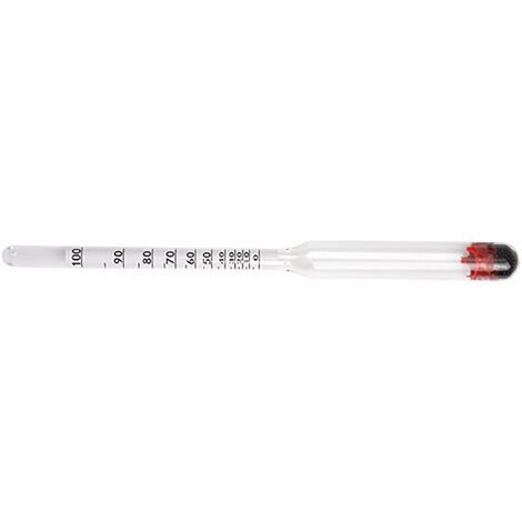 Compteur d'alcool Gay Lussac 18 cm sans thermome'tre pour le controle de l'alcool e'thylique et de l'eau de'mine'ralise'e a' 20oC / 68oF
