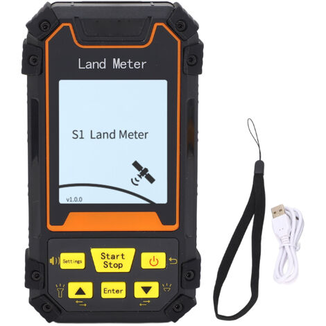 Compteur d'arpentage portable, écran noir et blanc de 2.4 pouces, testeur GPS GNSS pour la mesure de la superficie et de la distance des terres agricoles
