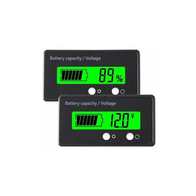 Trimec - Compteur de Batterie dc 12V , Tension de Capacité de Batterie, Moniteurs de Batterie,Testeur de Batterie au Plomb-Acide et au Lithium-Ion