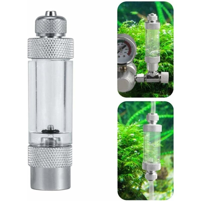 Compteur de Bulles, Accessoires de Pompe à air pour Aquarium Outil pour réservoir de Poissons permettant de connaître la quantité de CO2(Tête Simple)