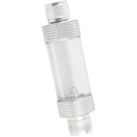 Compteur de bulles CO2 double sortie en alliage d'aluminium et acrylique pour aquarium, argent