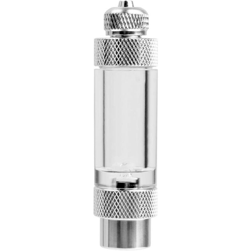 Compteur de Bulles de CO2 en Alliage d'Aluminium avec Clapet Anti-Retour pour Aquarium, Accessoires de Pompe à air pour Aquarium (Tête Unique, Argent)