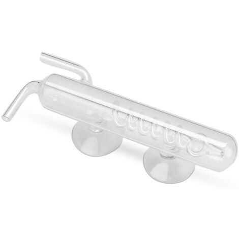 Compteur de bulles de CO2 pour aquarium planté, compte-bulles externe en verre cristal spiralé pour aquarium/bac à poissons
