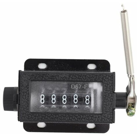Compteur de chiffres, affichage de chiffres, D67‑F Compteur de pointage de course manuelle à réinitialisation mécanique à 5 chiffres