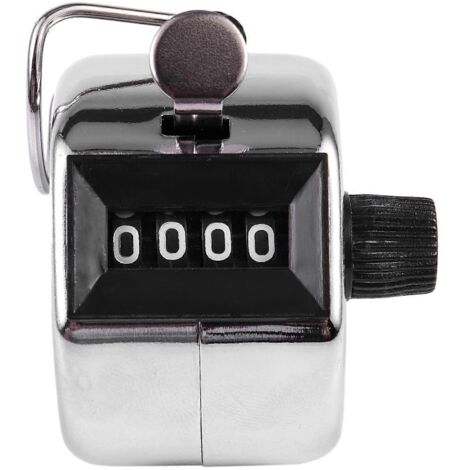 Compteur de clics à 4 chiffres pour le golf, argenté