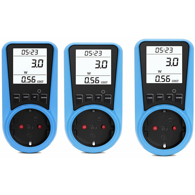 Compteur de consommation d'électricité, compteur d'électricité pour la prise, compteur d'électricité compteur de puissance compteur d'électricité