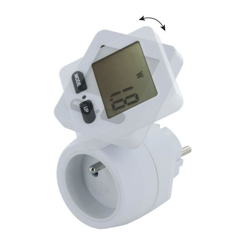 Chacon - Prise mesure consommation 54351 - Ecran rotatif - fr