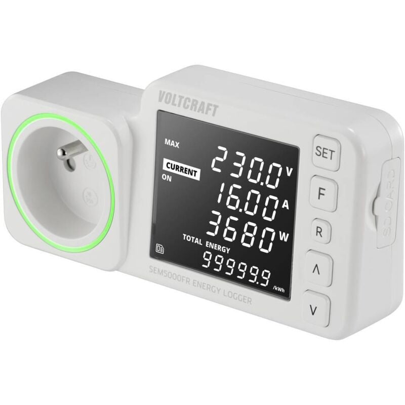 Compteur de coûts d'énergie Voltcraft SEM5000 fr Prévision des coûts, Fonction alarme, Tarif du courant réglable, fonct
