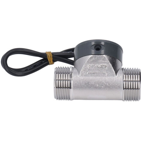 Compteur de Débit d'Eau en Acier Inoxydable pour Piscine, Bassin de Poissons et Irrigation, Capteur 3.5‑24V DC