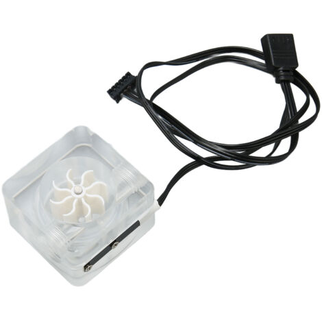 Compteur de débit d'eau G1/4 3 voies en acrylique transparent avec hélice 8 pales pour refroidissement PC - Blanc