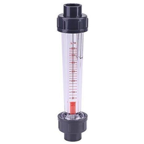 Compteur de débit d'eau rotamètre en plastique 60-600L/H LZS-15D Tube de Liquide Instrument de mesure de débit