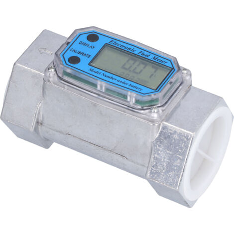 Compteur de débit électronique numérique pour liquides (eau, huile, carburant) - Turbine 2 pouces, alimentation 2.3V-3.3V, modèle LLW-50