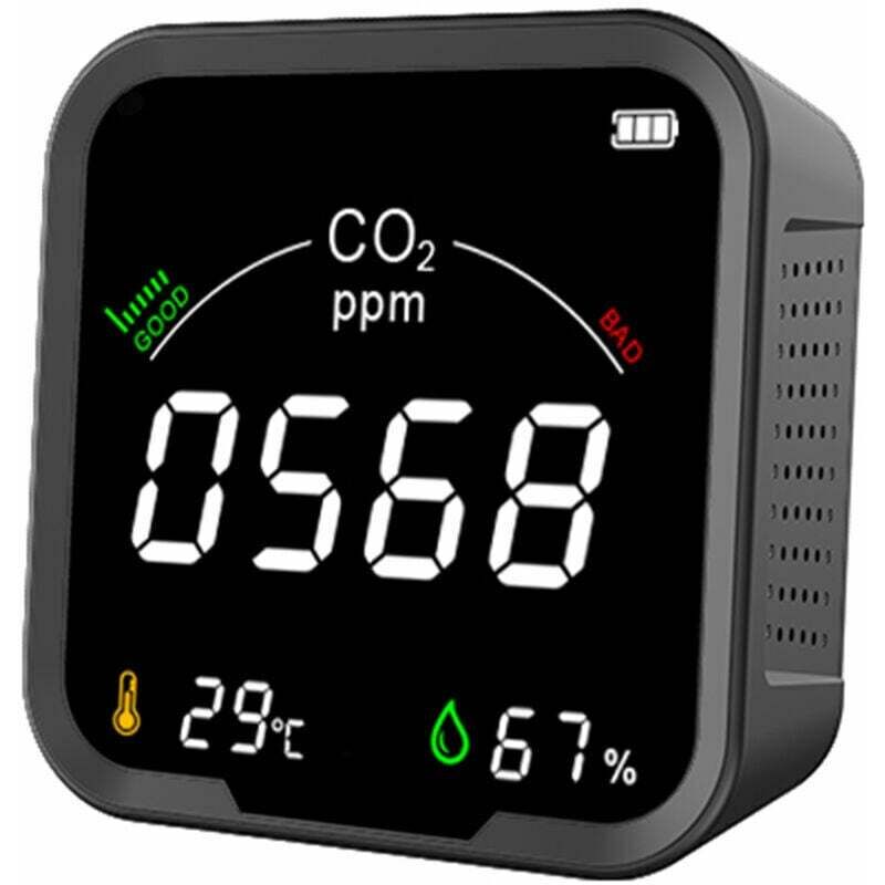 Beurer - Compteur De Dioxyde De Carbone Infrarouge 400-5000Ppm Détecteur De Co2 Moniteur De Qualité De L'Air Testeur D'Humidité De La Température