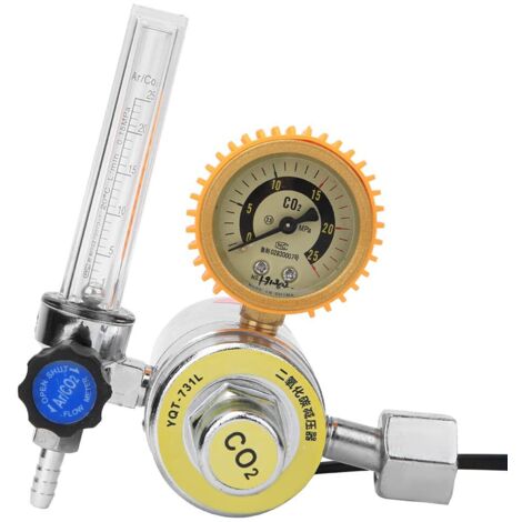 Compteur de dioxyde de carbone, réducteur de pression CO2 de chauffage électrique avec prise CN, décompresseur de dioxyde de carbone G5/8 pouces, pour l'industrie (36 V)