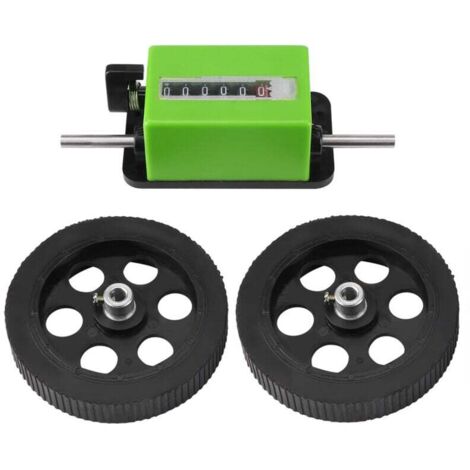 Compteur de longueur mécanique vert Zoternen, 1 pièce, roue roulante