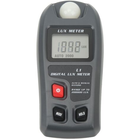Compteur de lumière numérique, testeur d'éclairement, luxmètre, illuminomètre, arrêt automatique, écran LCD