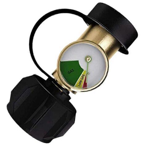 Compteur de pression pour gaz propane avec adaptateur en laiton - Jauge de niveau réservoir propane, connecteur universel pour vérificateur de gaz.