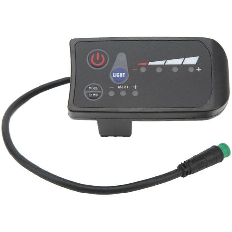 Compteur de puissance étanche pour vélo électrique, interface 5 broches, boîtier ABS, écran LED, 48 V