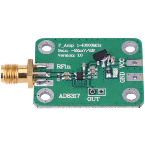 Compteur de puissance, mise à jour du détecteur logarithmique professionnel stable 1M-10000MHz AD8317 pour le contrôle automatique du gain