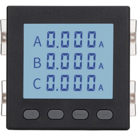 Compteur de puissance multifonctionnel, ampère de tension noir triphasé pour l'automatisation de la Distribution AC220V