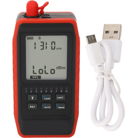 Compteur de puissance optique, détecteur de ligne réseau, traceur de fil, testeur de câble à Fiber optique intégré avec LED NF-908