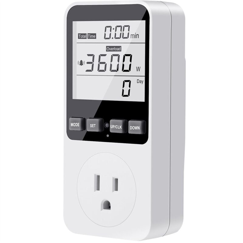 Compteur de Puissance Watt-Mètre Tension Consommation D'Électricité Moniteur D'Énergie avec Rétro-Éclairage Prise us