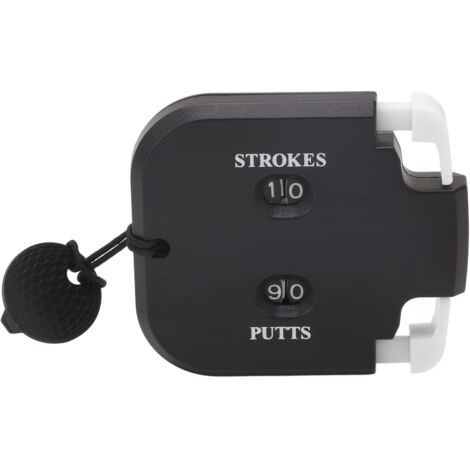 Compteur de Score de Golf 2 Joueurs, 2 Chiffres, Noir avec Fonction Remise à Zéro, Compteur de Coups et Putts en Plastique