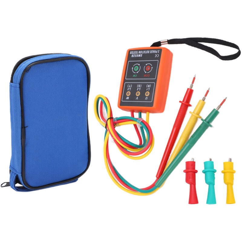 Ej.life - Compteur de séquence de phase, testeur de rotation à 3 phases SM852B efficace beau pour les laboratoires pour les familles pour les écoles