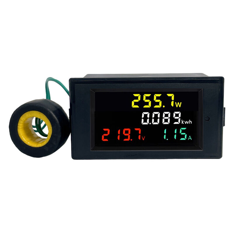 Compteur de tension et de courant alternatif multifonctionnel AC40-300V 100A moniteur de puissance d'affichage numérique lcd couleur 100A