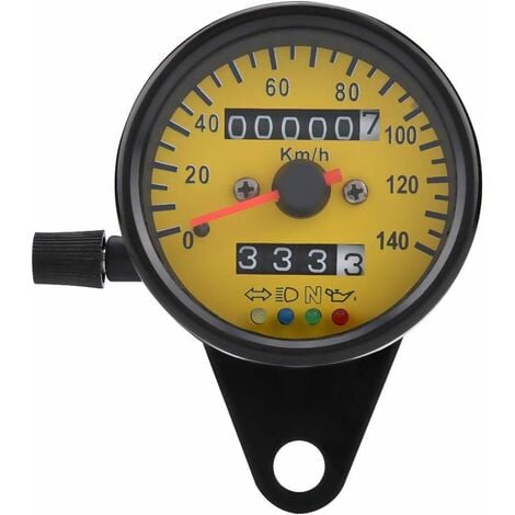 Jeffergarden Compteur de vitesse GPS 85 mm avec clignotant 0200 km/h  réglable 7 couleurs rétroéclairé