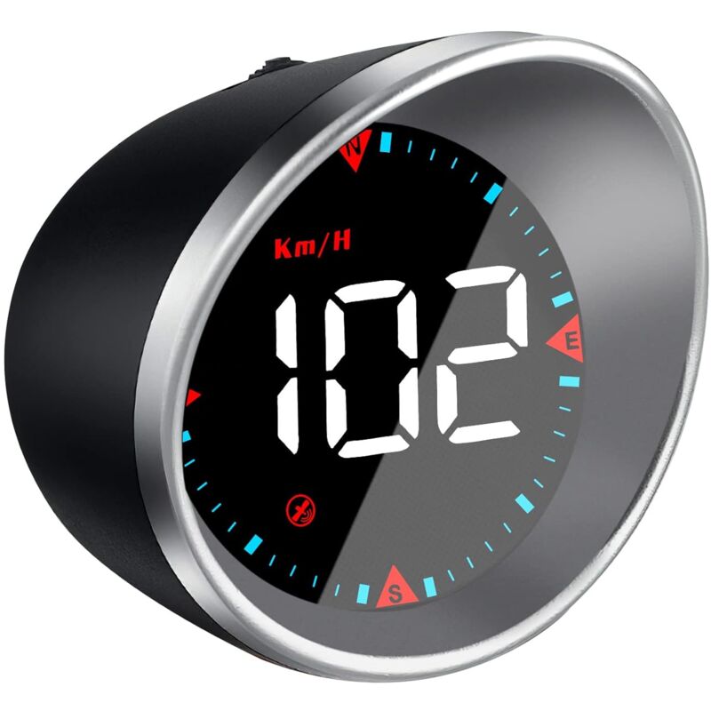 Fitags - Compteur de Vitesse hud pour Voiture - Affichage Universel du Pare-Brise mph/km - Indicateur de Vitesse numérique - Détecteur de Vitesse gps