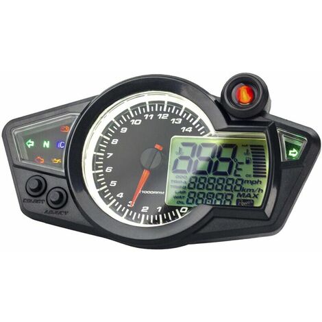 Compteur de vitesse LED pour moto, cuivre rétro, jauge d'odomcirculation,  instruments de moto universels, 0 ~ 140 km/h, 12V
