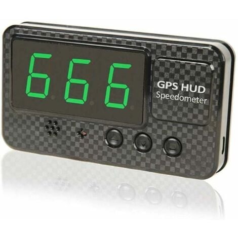 FastUU Compteur de Vitesse GPS numérique Odomètre, Compteur de Vitesse LCD  étanche 2 , Compteur de Vitesse MHP réglable 12 V / 24 V avec Anti-buée