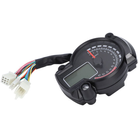Compteur de vitesse, odomètre et tachymètre numériques universels pour moto avec écran LCD couleur et capteur de vitesse