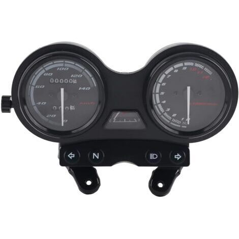 Compteur de Vitesse pour Moto ,Compteur Kilométrique Fait de Plastique pour YBR 125 (Noir) , Tableau de bord